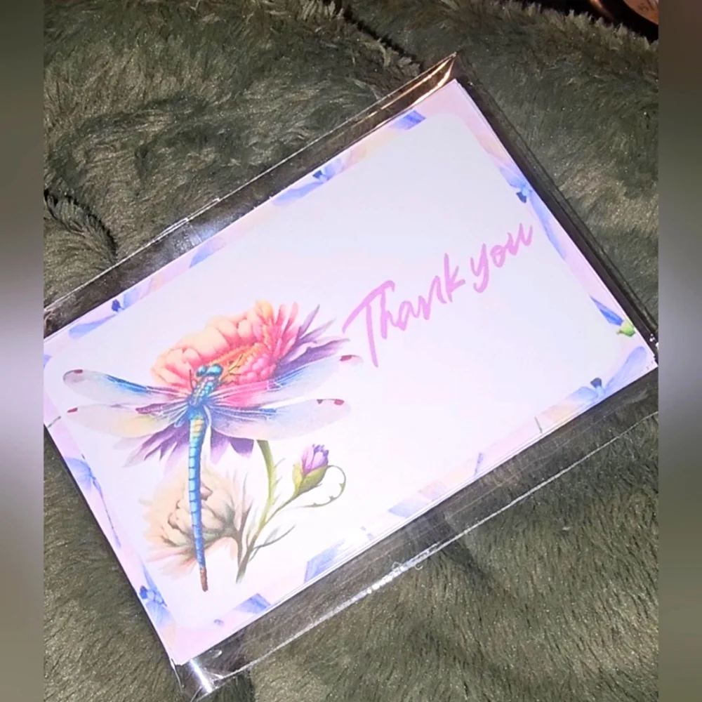 30 ct Dragonfly Thank You Cards